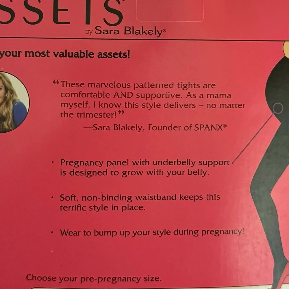 Spanx Assets Marvelous Mama Terrific Tights‎ Maternity Opaque Stripe Black
